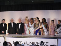 (From left to right) Miss Nigeria Chidimma Adetshinar, Raul Rocha Cantu, Miss Denmark Victoria Kjaer, and Anne Jakkapong Jakrajutatip attend...