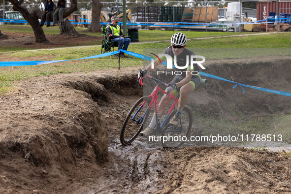 Sacramento Cyclocross hosts Race 6 of the popular cyclocross race series at Rusch Park in Citrus Heights, California, on November 17, 2024. 