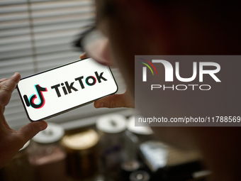 The TikTok app logo is seen in this photo illustration taken in Warsaw, Poland on 18 November, 2024. The Canadian government has ordered the...