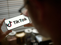 The TikTok app logo is seen in this photo illustration taken in Warsaw, Poland on 18 November, 2024. The Canadian government has ordered the...