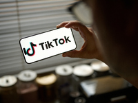 The TikTok app logo is seen in this photo illustration taken in Warsaw, Poland on 18 November, 2024. The Canadian government has ordered the...