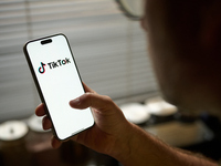 The TikTok app logo is seen in this photo illustration taken in Warsaw, Poland on 18 November, 2024. The Canadian government has ordered the...