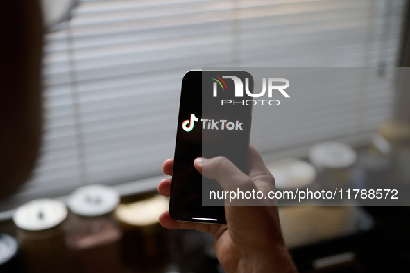 The TikTok app logo is seen in this photo illustration taken in Warsaw, Poland on 18 November, 2024. The Canadian government has ordered the...