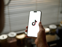 The TikTok app logo is seen in this photo illustration taken in Warsaw, Poland on 18 November, 2024. The Canadian government has ordered the...