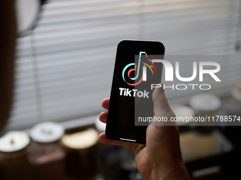 The TikTok app logo is seen in this photo illustration taken in Warsaw, Poland on 18 November, 2024. The Canadian government has ordered the...