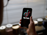 The TikTok app logo is seen in this photo illustration taken in Warsaw, Poland on 18 November, 2024. The Canadian government has ordered the...