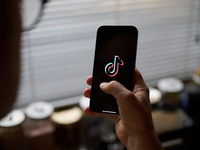 The TikTok app logo is seen in this photo illustration taken in Warsaw, Poland on 18 November, 2024. The Canadian government has ordered the...