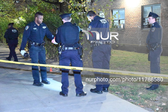 The NYPD Evidence Collection Team responds to the scene to photograph, mark, and collect evidence after a 28-year-old man is shot in the leg...