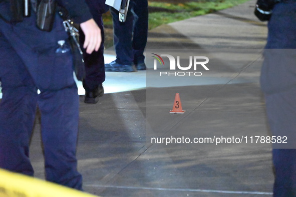 The NYPD Evidence Collection Team responds to the scene to photograph, mark, and collect evidence after a 28-year-old man is shot in the leg...