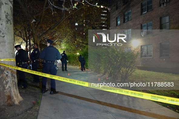 The NYPD Evidence Collection Team responds to the scene to photograph, mark, and collect evidence after a 28-year-old man is shot in the leg...