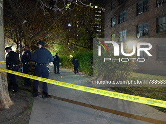 The NYPD Evidence Collection Team responds to the scene to photograph, mark, and collect evidence after a 28-year-old man is shot in the leg...