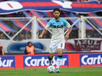 Marco Di Cesare of Racing Club drives the ball during a Liga Profesional 2024 match between San Lorenzo and Racing Club at Stadium Pedro Bid...