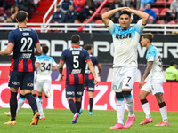 Maximiliano Salas of Racing Club reacts during a Liga Profesional 2024 match between San Lorenzo and Racing Club at Estadio Pedro Bidegain i...