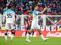 Santiago Sosa of Racing Club reacts during a Liga Profesional 2024 match between San Lorenzo and Racing Club at Estadio Pedro Bidegain in Bu...