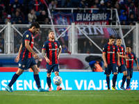 Players of San Lorenzo react during a Liga Profesional 2024 match between San Lorenzo and Racing Club at Estadio Pedro Bidegain in Buenos Ai...