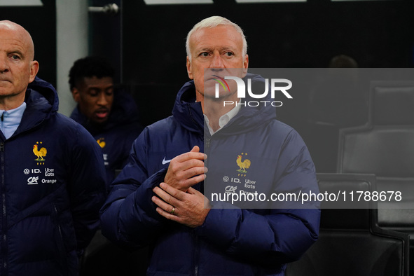 The head coach Didier Deschamps (France) is present during the UEFA Nations League, League A, Group A2 football match between Italy and Fran...