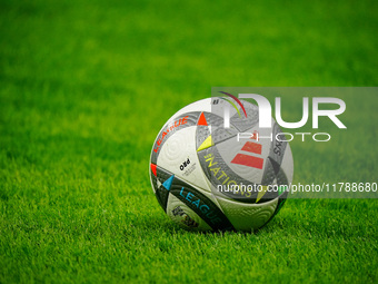 The official Nations League match ball is used during the UEFA Nations League, League A, Group A2 football match between Italy and France in...