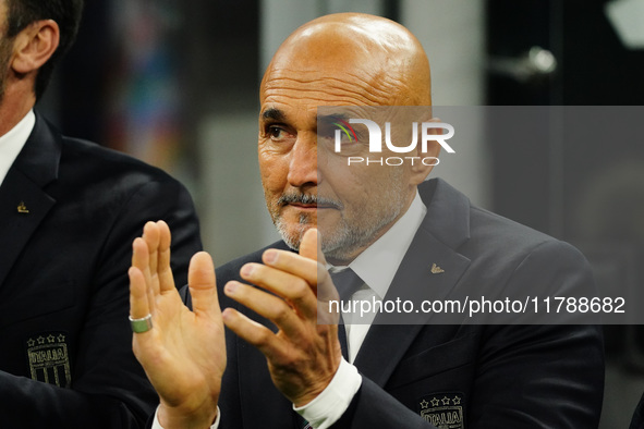 The head coach Luciano Spalletti (Italy) claps his hands during the UEFA Nations League, League A, Group A2 football match between Italy and...