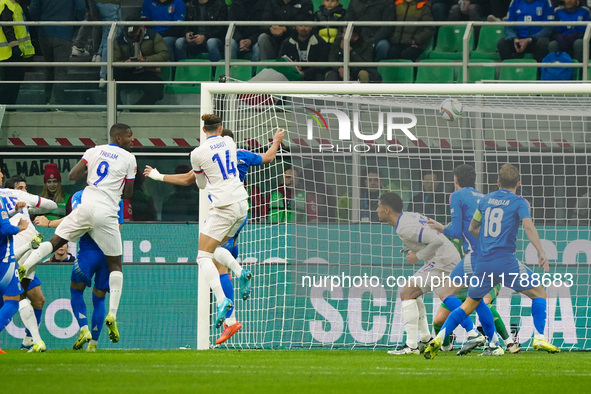 Adrien Rabiot (France) scores the goal during the UEFA Nations League, League A, Group A2 football match between Italy and France in Milan,...