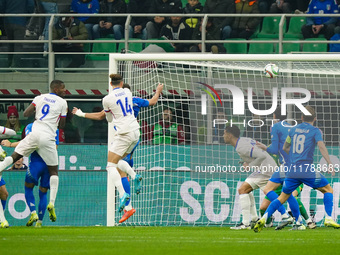 Adrien Rabiot (France) scores the goal during the UEFA Nations League, League A, Group A2 football match between Italy and France in Milan,...