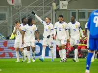 Adrien Rabiot (France) celebrates his goal during the UEFA Nations League, League A, Group A2 football match between Italy and France in Mil...