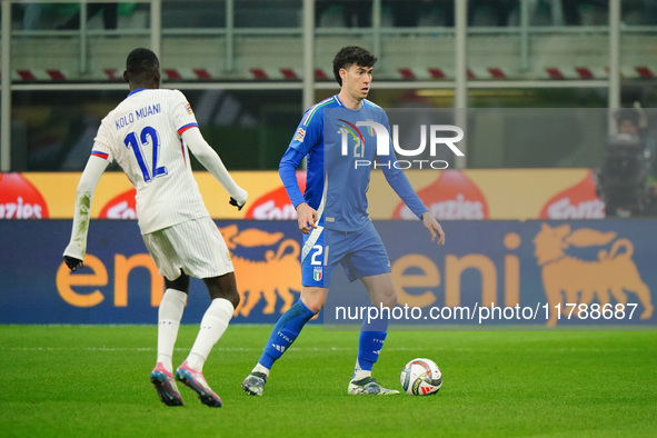 Alessandro Bastoni (Italy) participates in the UEFA Nations League, League A, Group A2 football match between Italy and France in Milan, Ita...