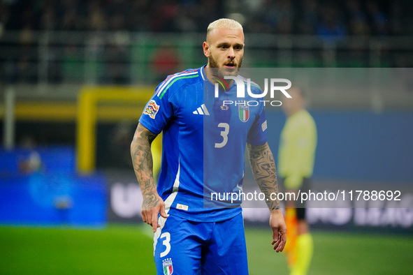 Federico Dimarco (Italy) participates in the UEFA Nations League, League A, Group A2 football match between Italy and France at Stadio San S...