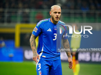 Federico Dimarco (Italy) participates in the UEFA Nations League, League A, Group A2 football match between Italy and France at Stadio San S...