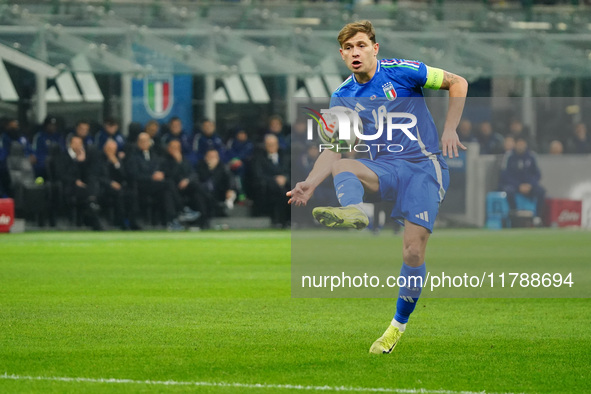 Nicolo' Barella (Italy) participates in the UEFA Nations League, League A, Group A2 football match between Italy and France at Stadio San Si...