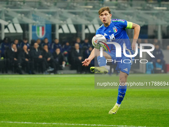 Nicolo' Barella (Italy) participates in the UEFA Nations League, League A, Group A2 football match between Italy and France at Stadio San Si...