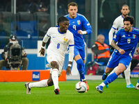 Manu Kone (France) participates in the UEFA Nations League, League A, Group A2 football match between Italy and France at Stadio San Siro in...