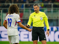 Slavko Vincic (Referee) participates in the UEFA Nations League, League A, Group A2 football match between Italy and France at Stadio San Si...