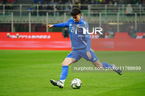 Alessandro Bastoni (Italy) participates in the UEFA Nations League, League A, Group A2 football match between Italy and France in Milan, Ita...