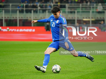 Alessandro Bastoni (Italy) participates in the UEFA Nations League, League A, Group A2 football match between Italy and France in Milan, Ita...