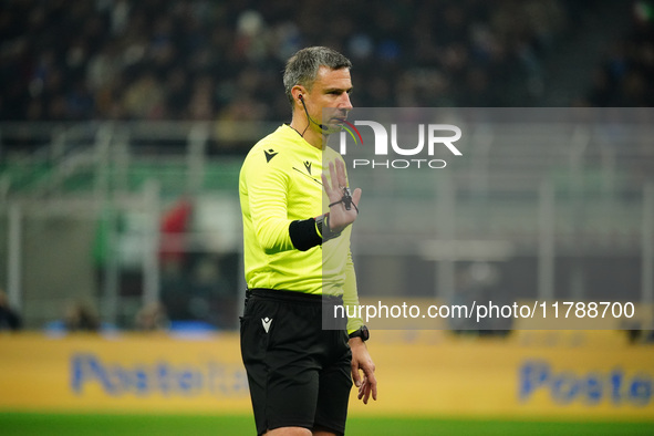 Slavko Vincic (Referee) participates in the UEFA Nations League, League A, Group A2 football match between Italy and France at Stadio San Si...