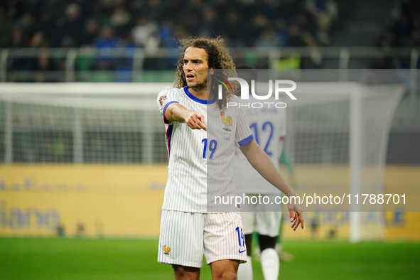 Matteo Guendouzi (France) participates in the UEFA Nations League, League A, Group A2 football match between Italy and France in Milan, Ital...