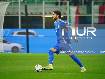 Manuel Locatelli (Italy) participates in the UEFA Nations League, League A, Group A2 football match between Italy and France at Stadio San S...