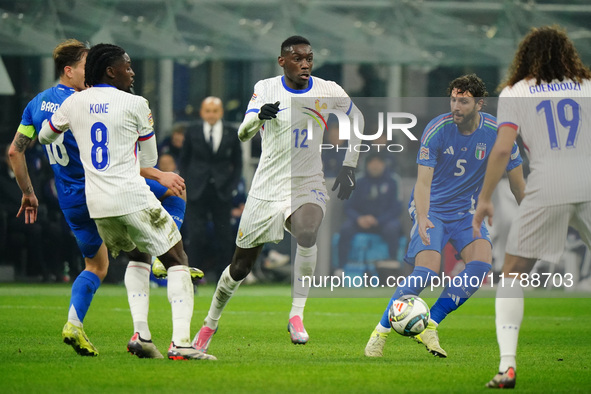 Randal Kolo Muani (France) participates in the UEFA Nations League, League A, Group A2 football match between Italy and France in Milan, Ita...