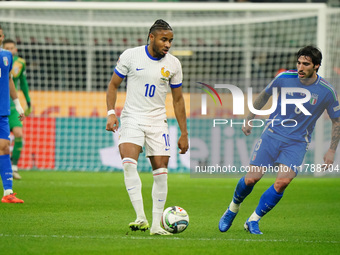 Christopher Nkunku (France) participates in the UEFA Nations League, League A, Group A2 football match between Italy and France in Milan, It...