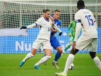 Adrien Rabiot (France) and Davide Frattesi (Italy) participate in the UEFA Nations League, League A, Group A2 football match between Italy a...