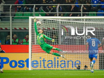 Lucas Digne (France) scores a goal during the UEFA Nations League, League A, Group A2 football match between Italy and France at Stadio San...