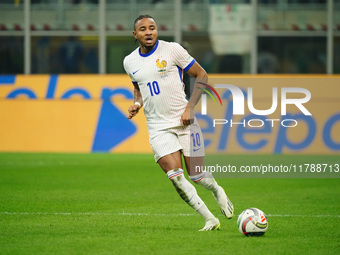 Christopher Nkunku (France) participates in the UEFA Nations League, League A, Group A2 football match between Italy and France in Milan, It...