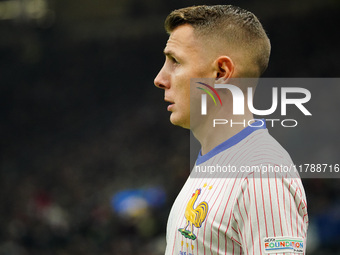 Lucas Digne (France) participates in the UEFA Nations League, League A, Group A2 football match between Italy and France at Stadio San Siro...