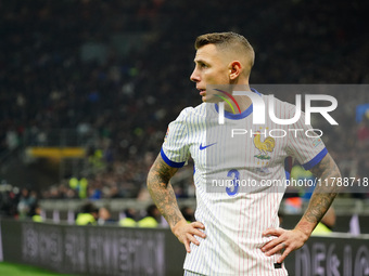 Lucas Digne (France) participates in the UEFA Nations League, League A, Group A2 football match between Italy and France at Stadio San Siro...