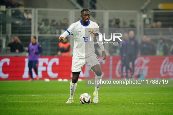 Ibrahima Konate (France) participates in the UEFA Nations League, League A, Group A2 football match between Italy and France in Milan, Italy...