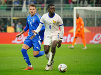 Manu Kone (France) participates in the UEFA Nations League, League A, Group A2 football match between Italy and France at Stadio San Siro in...