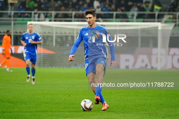 Andrea Cambiaso (Italy) participates in the UEFA Nations League, League A, Group A2 football match between Italy and France at Stadio San Si...