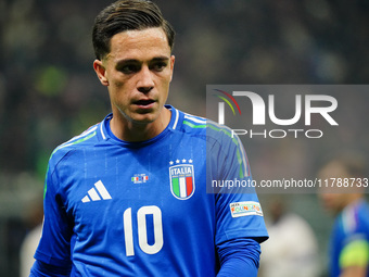 Giacomo Raspadori (Italy) participates in the UEFA Nations League, League A, Group A2 football match between Italy and France at Stadio San...