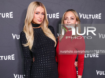 Paris Hilton and Nicole Richie arrive at the 2024 Vulture Festival Los Angeles held at nya studios EAST on November 17, 2024 in Hollywood, L...