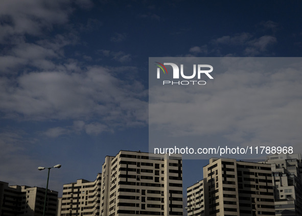 A view of housing complexes in the Chigger neighborhood in northwestern Tehran, Iran, on November 17, 2024. 